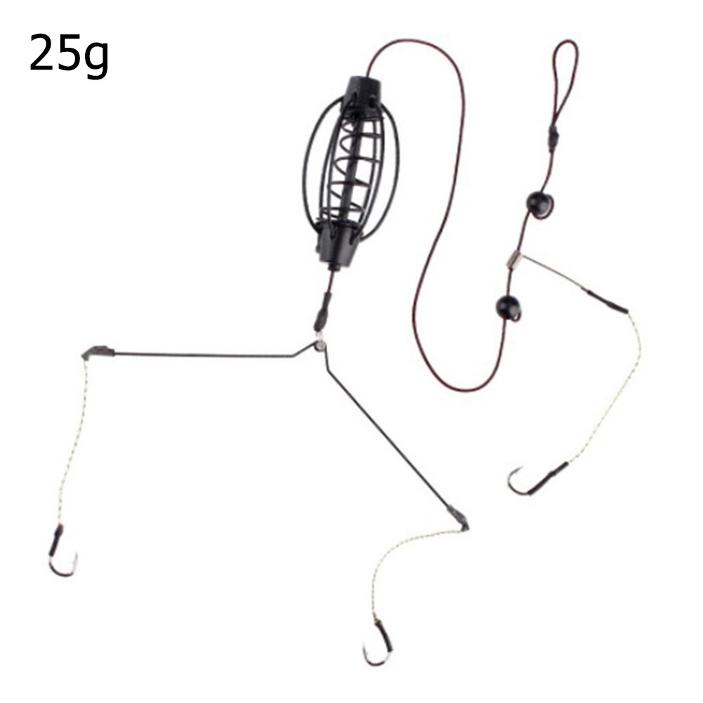 Baitcasting Reel - 1 個鯉釣りフィーダーヨーロッパ鯉釣りケージフックリグセットインラインメソッドフィーダータックル巣春フック釣り機器