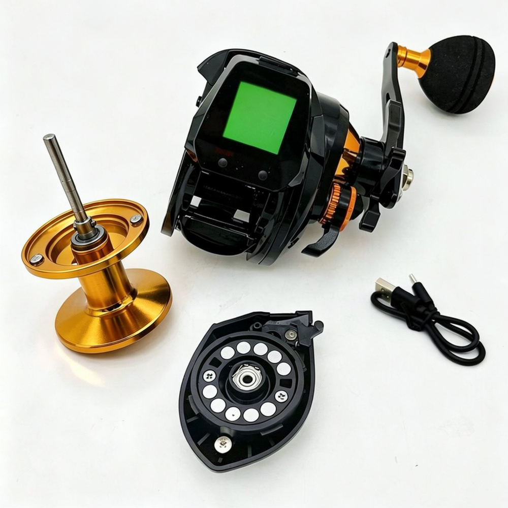 電子式ベイトキャスティングリール。深型スプール設計。デジタル - Trolling Reel のレビューと価格